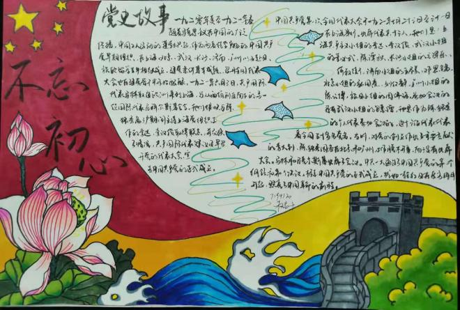 庆祝"七一"党的生日党史学习教育活动 之"我手绘我心