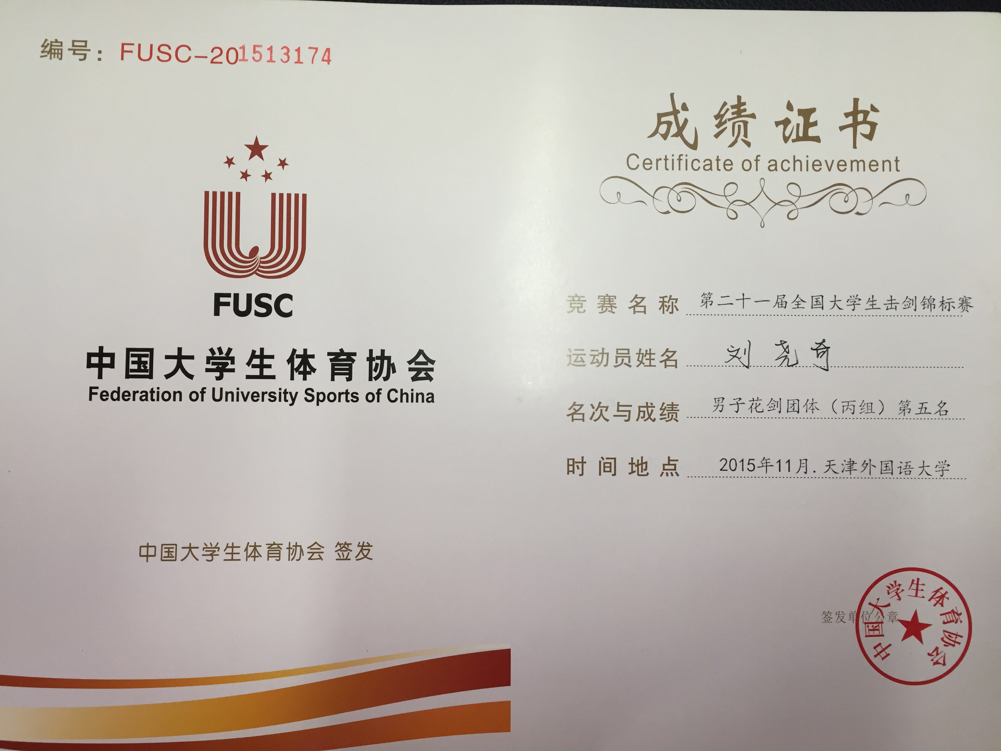 运动系击剑队参加第二十一届中国大学生击剑锦标赛获佳绩